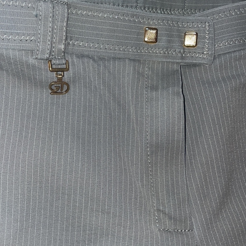 Golden Dress Full Leather Seat Breeches Size 25R Pinstripe Grey PRISTINE! - Picture 7 of 16